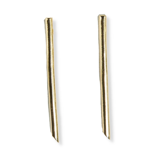Gretchen Straight Bar Earrings Brass